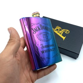 تصویر قمقمه جیبی تک استیل مدل جک دنیلز کد a73 