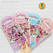 تصویر پک برچسب شفاف 3 برگی کرومی و ملودی 