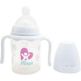 تصویر شيرخوری دهانه عریض دسته دار 150 ميل Maya Feeding Bottle code:2243