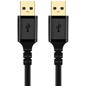 تصویر کابل لینک 2.0 USB کی نت مدل K-CUAM2015 طول 1.5 متر K-NET PLUS USB 2.0 AM To USB 2.0 AM Cable 1.5m K