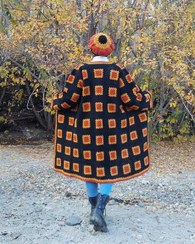 تصویر مانتو زنانه چهل تکه دستبافت موتیفی 