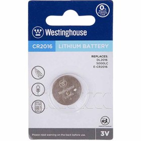 تصویر باتری سکه ای لیتیومی Westinghouse مدل CR2016 