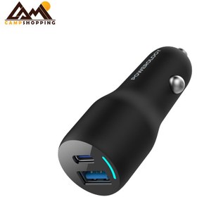 تصویر شارژر فندکی پاورولوژی مدل PCCSR012 ظرفیت ۵۳ وات دو پورت 