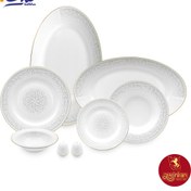 تصویر سرویس غذاخوری چینی زرین ایران مدل سیلوان ۲۸ پارچه مناسب ۶ نفر 