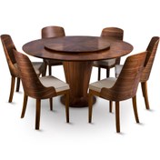 تصویر میز ناهارخوری مدل هامون دایره 