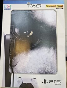 تصویر اسکین کنسول بازی PS5 FAT طرح صورت خدای جنگ 
