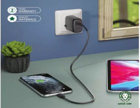 تصویر شارژر دیواری دو پورت تایپ‌ سی گرین Green Dual Port USB-C Wall Charger 