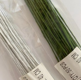 تصویر سیم گلسازی روکش دار ۵۰ عددی سایز ۲۴ و ۲۲ 