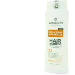 تصویر شامپو ویتامینه باربارا مناسب برای مو های خشک و ضعیف 380ml Barbara Dry and Weak Shampoo - 380ml