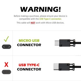 تصویر کابل تبدیل USB به microusb کلومن مدل kd-20 طول 1 متر مشکی کابل تبدیل