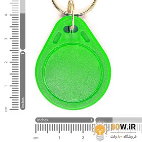 تصویر تگ RFID سر کلیدی IC key - فرکانس 13.56MHz سبز 