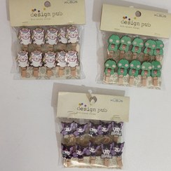 تصویر ریسه و گیره چوبی کرومی ، دایناسور و یونیکورن 