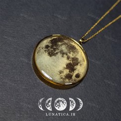 تصویر گردنبند ماه شب‌تاب طلایی 