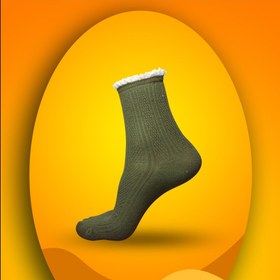 تصویر جوراب گیپور دار 