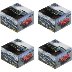 تصویر دستمال کاغذی 50 برگ گلریز طرح ماشين بسته 4 عددی 