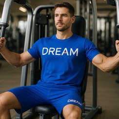 تصویر ست تیشرت و شلوارک مردانه طرح Dream کد 1565 رنگ 