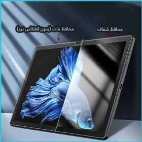 تصویر گلس صفحه نمایش و پشت تبلت هوآوی MatePad SE 10.1 مدل نانو هیدروژل مات برند راک اسپیس کد LL 