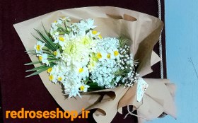 تصویر دسته گل تبریک نرگس داوودی کد۱۴ Flower bucket