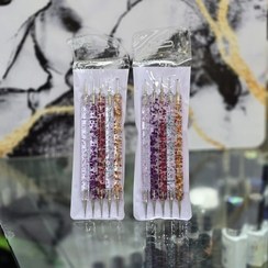 تصویر ست 5 تایی قلم داتینگ طراحی و کاشت ناخن 