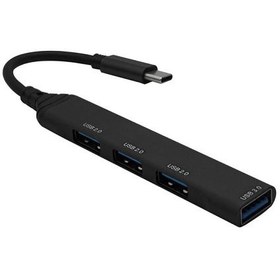 تصویر ھاب تایپ سی ۴ پورت USB HUB 4PORT SX35 