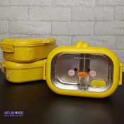 تصویر ظرف غذای کودک طرح جوجه ۱۲ تکه استیل 