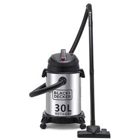 تصویر جاروبرقی بلک اند دکر مدل WV1450 Black & Decker 1610W 30L Wet and Dry Stainless Steel Tank Drum Vacuum Cleaner