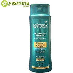 تصویر شامپو کراتین و آرگان رستورکس RESTOREX KERATIN & ARGAN REPAIR CARE SHAMPOO 500ml