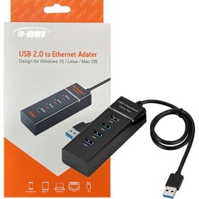 تصویر هاب 4 پورت USB 2.0 ( USB HUB ) دی نت 