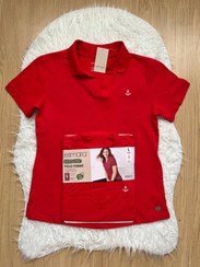 تصویر پولوشرت قرمز زنانه یقه هفت اسپرت از برند اسمارا آلمان 