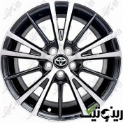 تصویر رینگ چرخ تویوتا کرولا سایز ۱۶ اینچ رنگ رخ تراش مشکی 