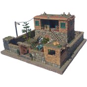 تصویر ماکت خانه روستایی چراغ‌دار مدل خانه باران 