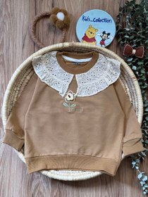 تصویر بلوز تک دخترانه گلدوزی گیپور 