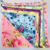 تصویر دستمال حوله .ای طرح انجل ‌گل‌ریز وگل درشت 