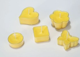 تصویر رنگ شمع مایع زرد لیمویی با قطره چکان 