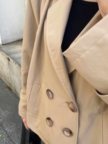 تصویر ترنج کت زنانه خزان ضدآب - کرم تیره / ۶۵ سانت khazan