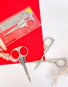 تصویر قیچی ابرو مدل عینکی اصلی گلدن دریم - 12 عددی Original golden dream eyeglass model eyebrow scissors