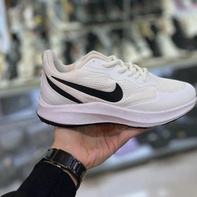 تصویر کتونی نایک رانینگ سفید و مشکی زنانه دخترانه کفش ونس اسپرت نایکی ( 3100 ) NIKE