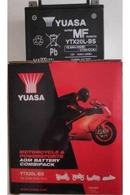 تصویر باطری باتری موتور سیکلت Motostart Bosch Ytx20L Bs 12 V 18 Amp M6023 Yuasa 