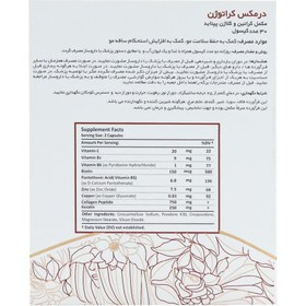 تصویر کپسول کراتوژن درمکس بسته ۳۰ عددی 