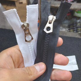 تصویر زیپ ۷۰ سانتیمتر استخوانی (کاپشنی) zipper