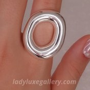 تصویر انگشتر فری سایز بیضی حجیم 