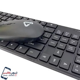 تصویر کیبورد و ماوس بیسیم وان مکس مدل 4000W One Max wireless keyboard and mouse model 4000W