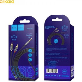 تصویر کابل انتقال صدا با دو خروجی هوکو Hoco Cable dual RCA to 3.5mm UPA10 