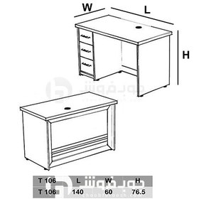 تصویر میز مدیریتی مدرن مدل T106 