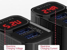 تصویر شارژر دیواری و کابل میکرو یو اس بی باوین Bavin PC316Y Micro USB Charger 