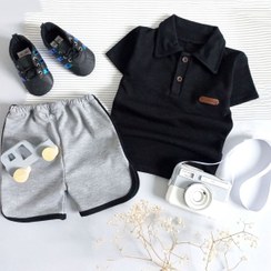 تصویر ست پوشاک پسرانه مشکی ویژه محرم کد ۴۸۳ 