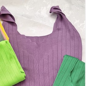 تصویر تاپ بافت یقه دلبری 