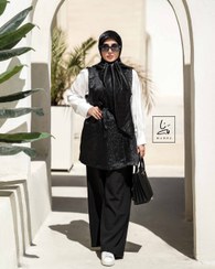 تصویر وست ژاکارد مشکی 