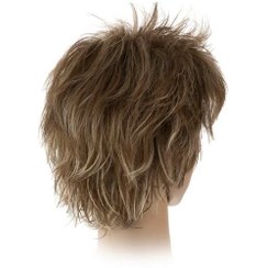 تصویر کلاه گیس کوتاه ساتورا مدل MAURA کرنلی جنس الیاف ابریشم Sathura Wig MAURA – Short Cornrow Synthetic Silk Fiber Hair Wig for Women