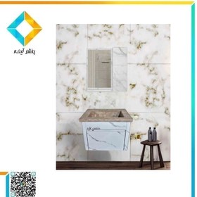 تصویر ست کامل کابینت و روشویی به همراه آینه و باکس نیک کابین مدل 730 7030RS 